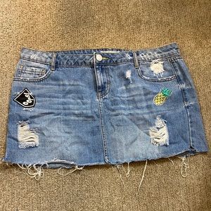 Mini denim skirt size L